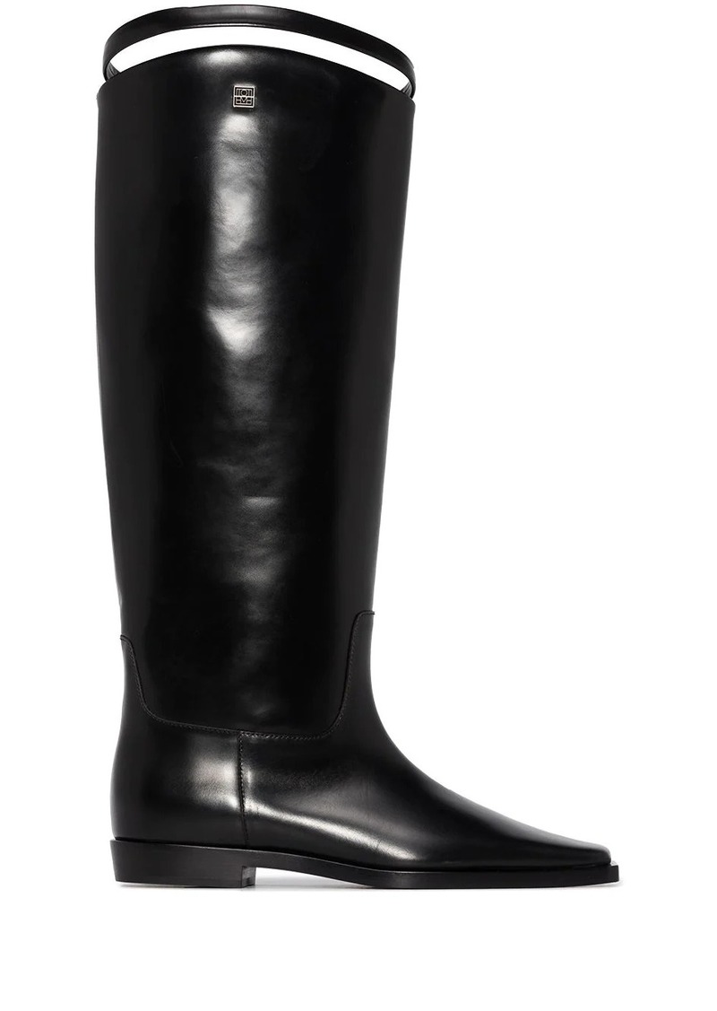 Totême square-toe strap riding boots