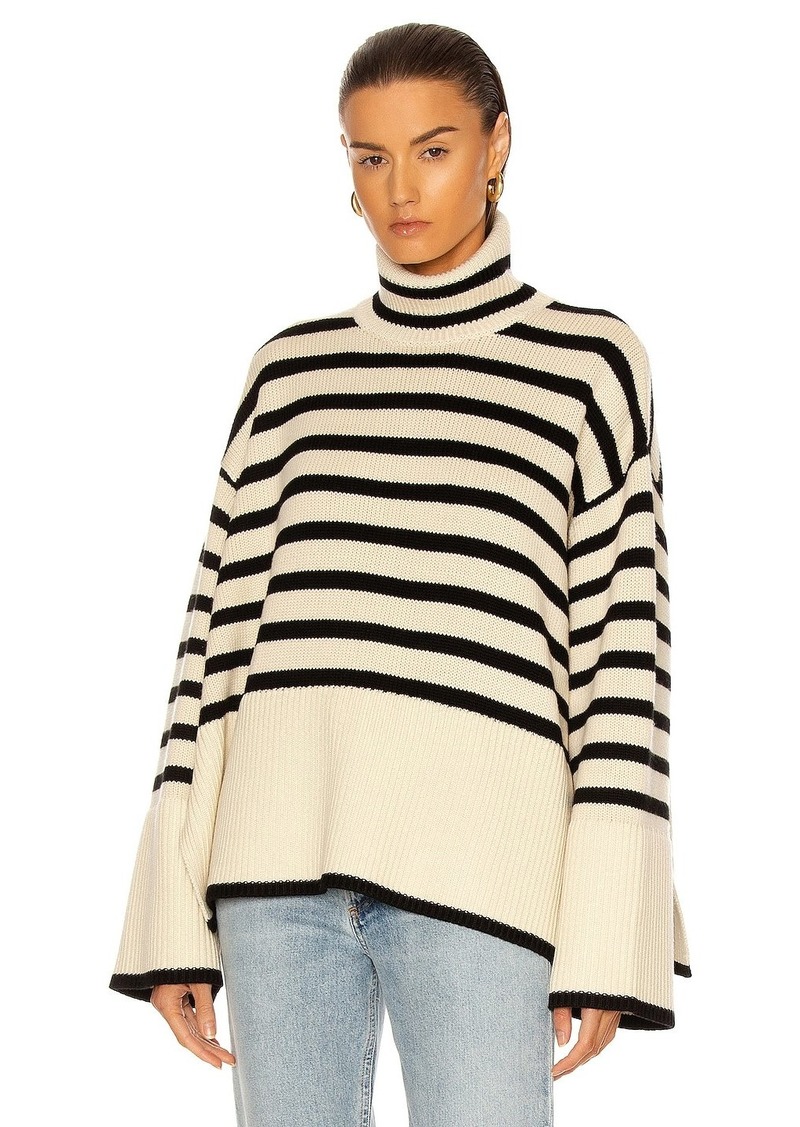 Totême Toteme Signature Stripe Turtleneck Sweater