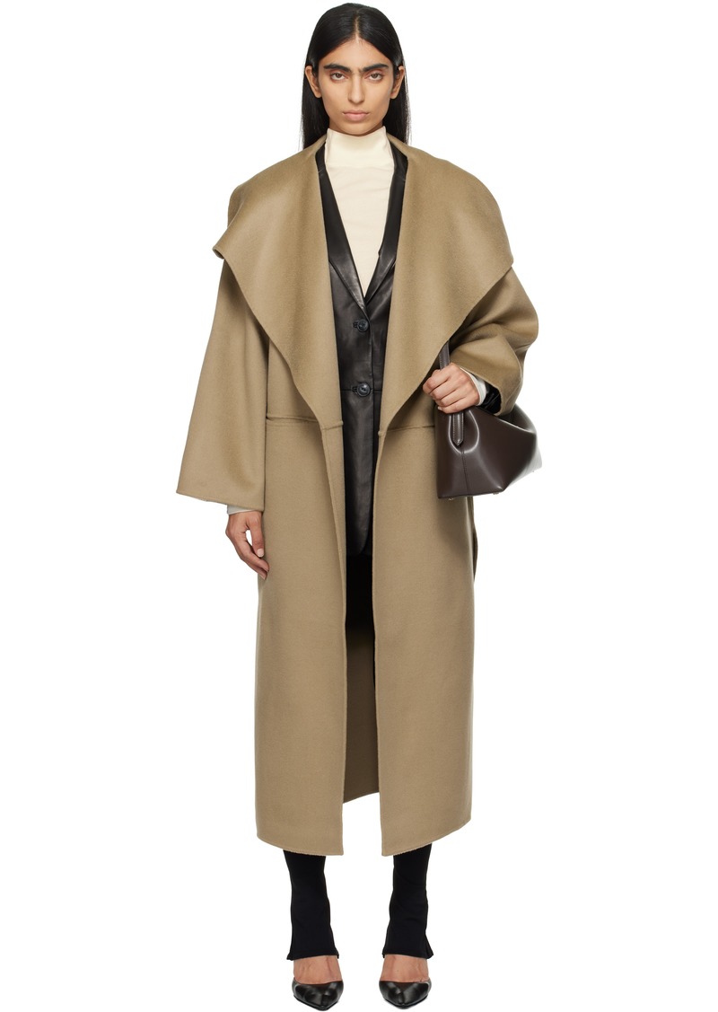 Totême TOTEME Taupe Signature Wool Cashmere Coat