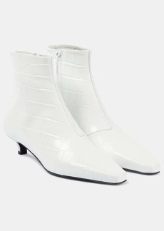 Totême Toteme The Croco Slim leather ankle boots