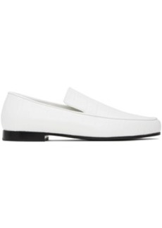 Totême TOTEME White 'The Croco Oval' Loafers