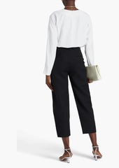 Totême - Cotton-blend twill tapered pants - Black - FR 34