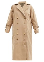Totême Toteme - Double-breasted Cotton-blend Gabardine Trench Coat - Womens - Beige