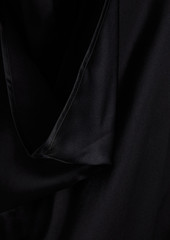 Totême - Draped silk-satin top - Black - FR 34
