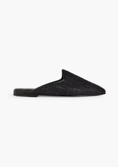 Totême - Faux raffia slippers - Black - EU 35