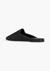 Totême - Faux raffia slippers - Black - EU 35