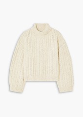 Totême - Mélange cable-knit wool-blend turtleneck sweater - Neutral - XS