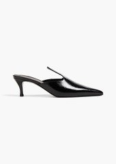 Totême - Pencil crinkled patent-leather mules - Black - EU 37