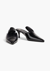 Totême - Pencil crinkled patent-leather mules - Black - EU 37