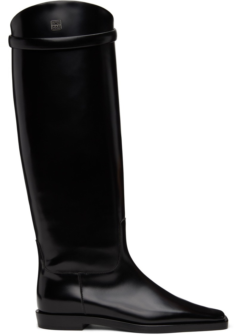 Totême TOTEME Black 'The Riding' Tall Boots