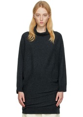 Totême TOTEME Gray Draped Turtleneck