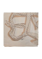 TOTÊME KNOTTED MONOGRAM SILK SCARF ACCESSORIES