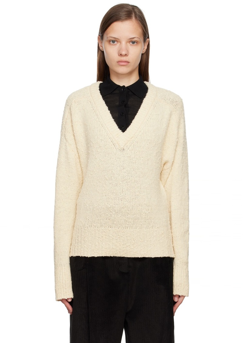 Totême TOTEME Off-White Textured Sweater