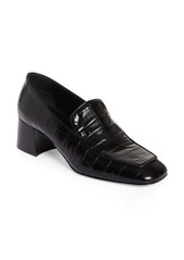 Totême TOTEME The Block Heel Croc Embossed Loafer