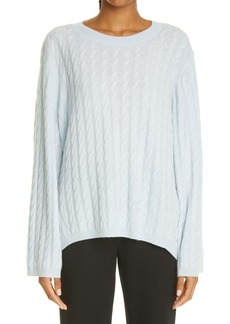 Totême Women's Cable Stitch Cashmere Sweater in Banker Blue at Nordstrom