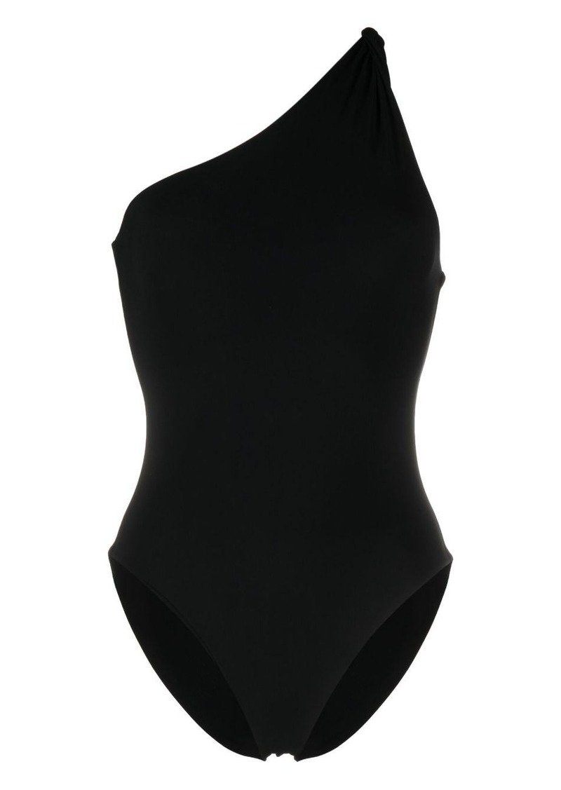 Totême twist-strap one-shoulder swimsuit
