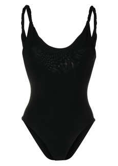 Totême twist-strap scoop neck swimsuit