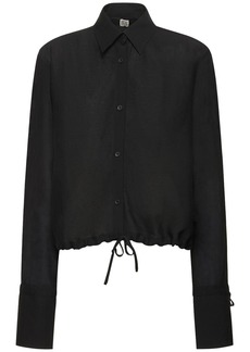 Totême Viscose & Silk Shirt W/drawstrings