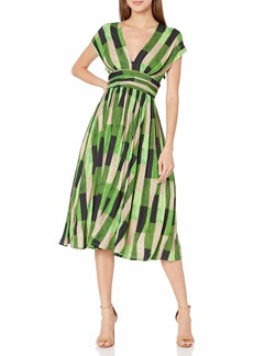 Tracy Reese Women's Abstract Print Fit and Flare Dress