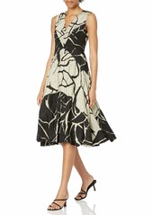 Tracy Reese Women's Floral Jacquard Fit and Flare Dress