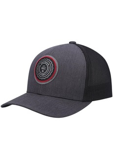 Men's Travis Mathew Heathered Charcoal Patch Trucker Snapback Hat