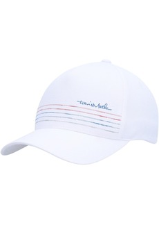 Men's Travis Mathew White Crystal Blue Snapback Hat - White