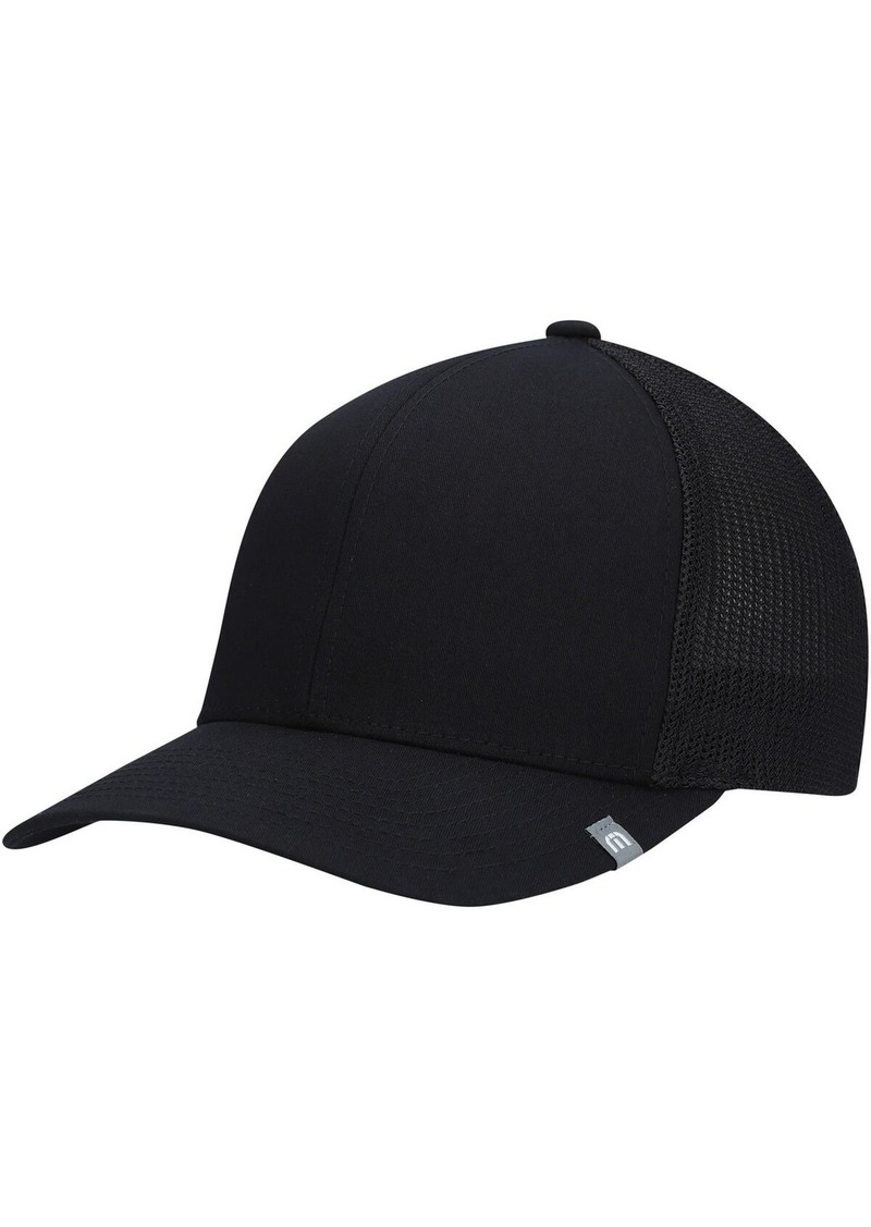 Travis Mathew Men's TravisMathew Heathered Charcoal Widder 2.0 Trucker Snapback Hat - Black