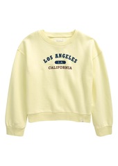 Treasure & Bond Kids' Pattern Fleece Sweatshirt in Yellow Tender Los Angeles at Nordstrom