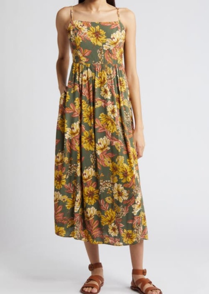 Treasure & Bond Floral Midi Dress