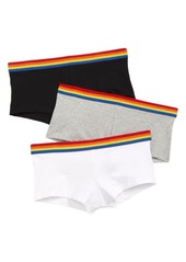 Treasure & Bond Kids' 3-Pack Assorted Short Briefs in White- Grey Heather Pack at Nordstrom
