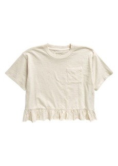 Treasure & Bond Kids' Ruffle Hem Cotton Crop T-Shirt