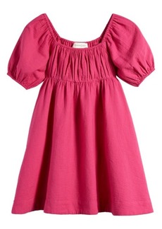 Treasure & Bond Kids' Square Neck Organic Cotton Babydoll Dress