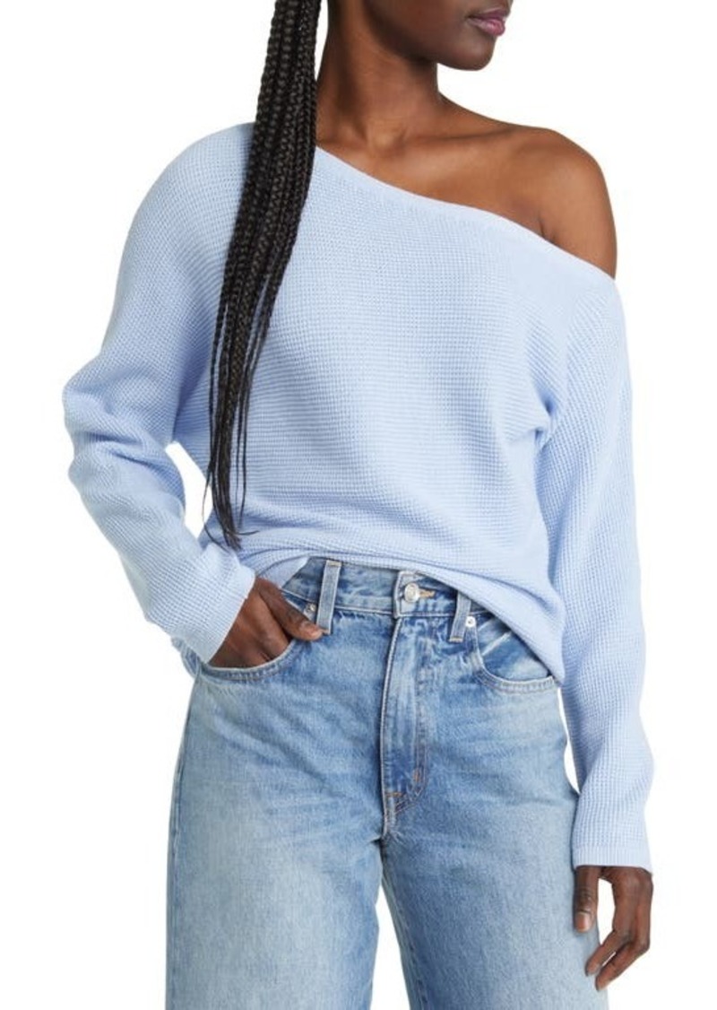 Treasure & Bond Thermal Knit One-Shoulder Sweater