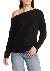 Treasure & Bond Rib Boat Neck Sweater in Black at Nordstrom Rack