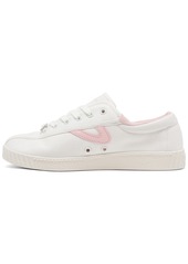 Tretorn Women's Nylite Canvas Casual Sneakers from Finish Line - White/pink