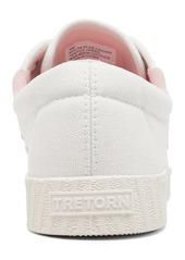 Tretorn Women's Nylite Canvas Casual Sneakers from Finish Line - White/pink