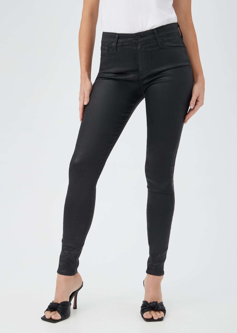 Trina Turk ADRIANO GOLDSCHMIED  AG LEATHERETTE HIGH-RISE SKINNY FARRAH JEAN / BLACK