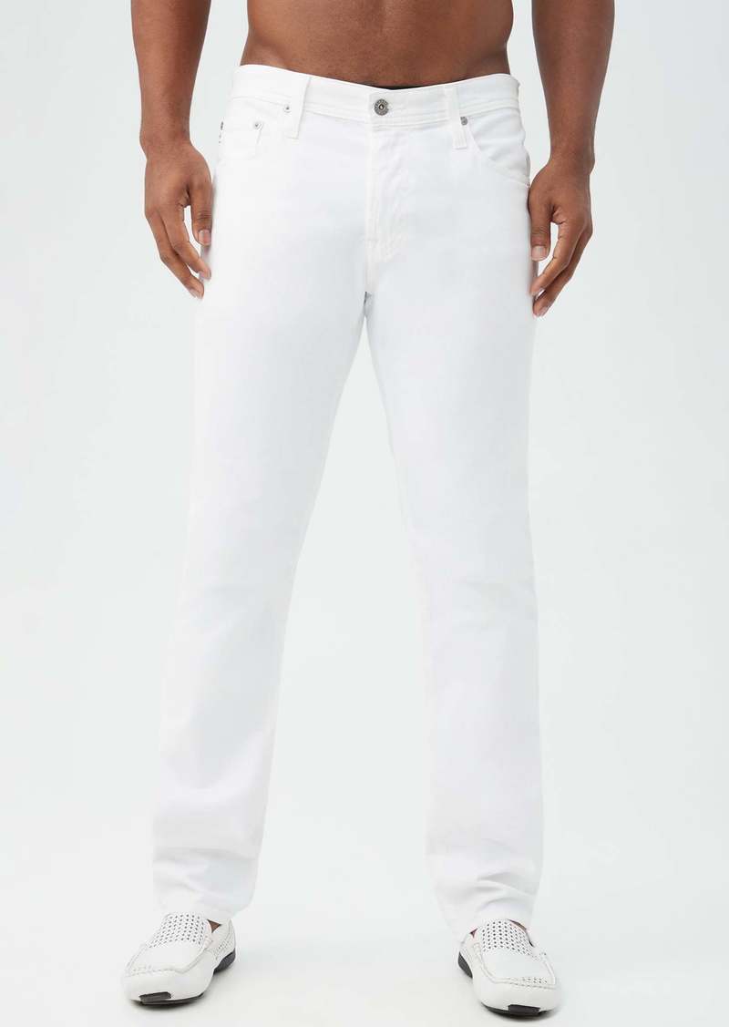 Trina Turk ADRIANO GOLDSCHMIED  AG MEN'S WHITE TELLIS SUEDED SLIM JEAN / WHITE