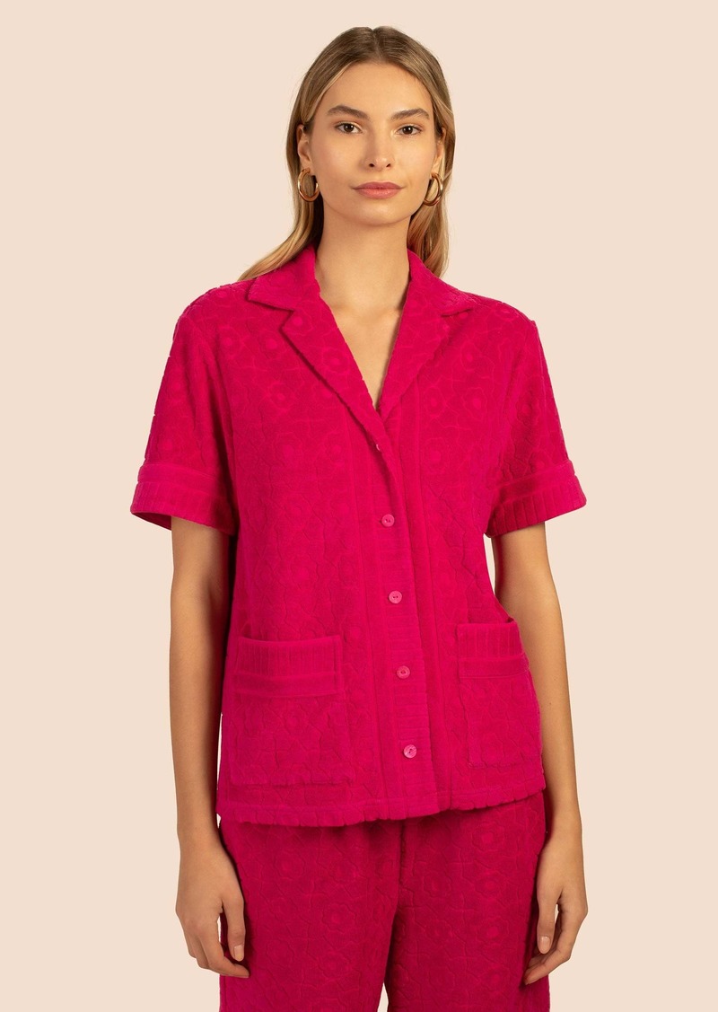 TRINA TURK  AMUSING SHIRT / PINK PEPPERCORN