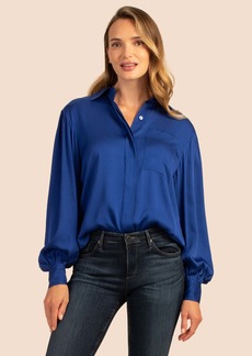 TRINA TURK  ANUKA DOLMAN SLEEVE SHIRT / BENGAL BLUE