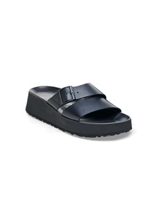 Trina Turk Birkenstock USA  WOMEN'S ALMINA BLACK LEATHER SANDAL / BLACK