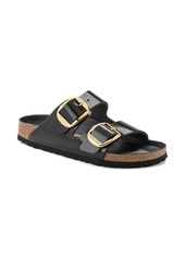 Trina Turk Birkenstock USA  WOMEN'S ARIZONA BIG BUCKLE BLACK PATENT LEATHER SANDAL / BLACK