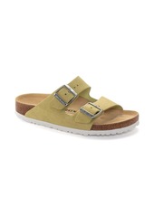 Trina Turk Birkenstock USA  WOMEN'S SOFT BED ARIZONA SUEDE BIRKENSTOCK / POPCORN