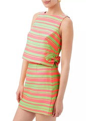 Trina Turk Cayley Striped Bow Shell Top