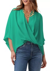 Trina Turk Concourse Draped Crepe Top