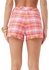 Trina Turk Corbin 2 Plaid Tweed Shorts