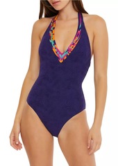 Trina Turk Daintree Halter One-Piece Swimsuit