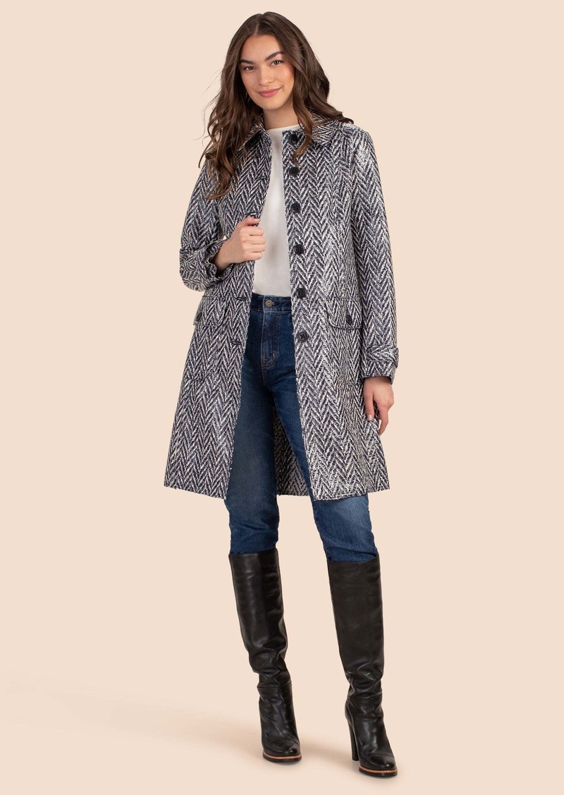 TRINA TURK  DENALI COAT / INDIGO