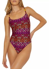 Trina Turk Echo Chain Scoopneck One-Piece Swimsuit