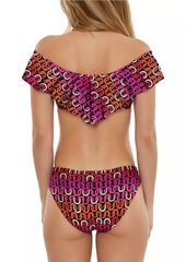 Trina Turk Echo Ruffle Bandeau Bikini Top